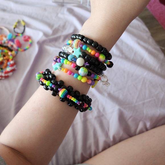 Stash bracelet + space themed kandi - Picture 3 of 4